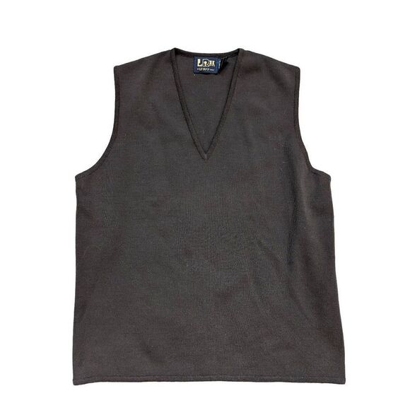 LeRoy Vintage Men's Brown V-Neck Vest Tank-Top Size M - Picture 1 of 5